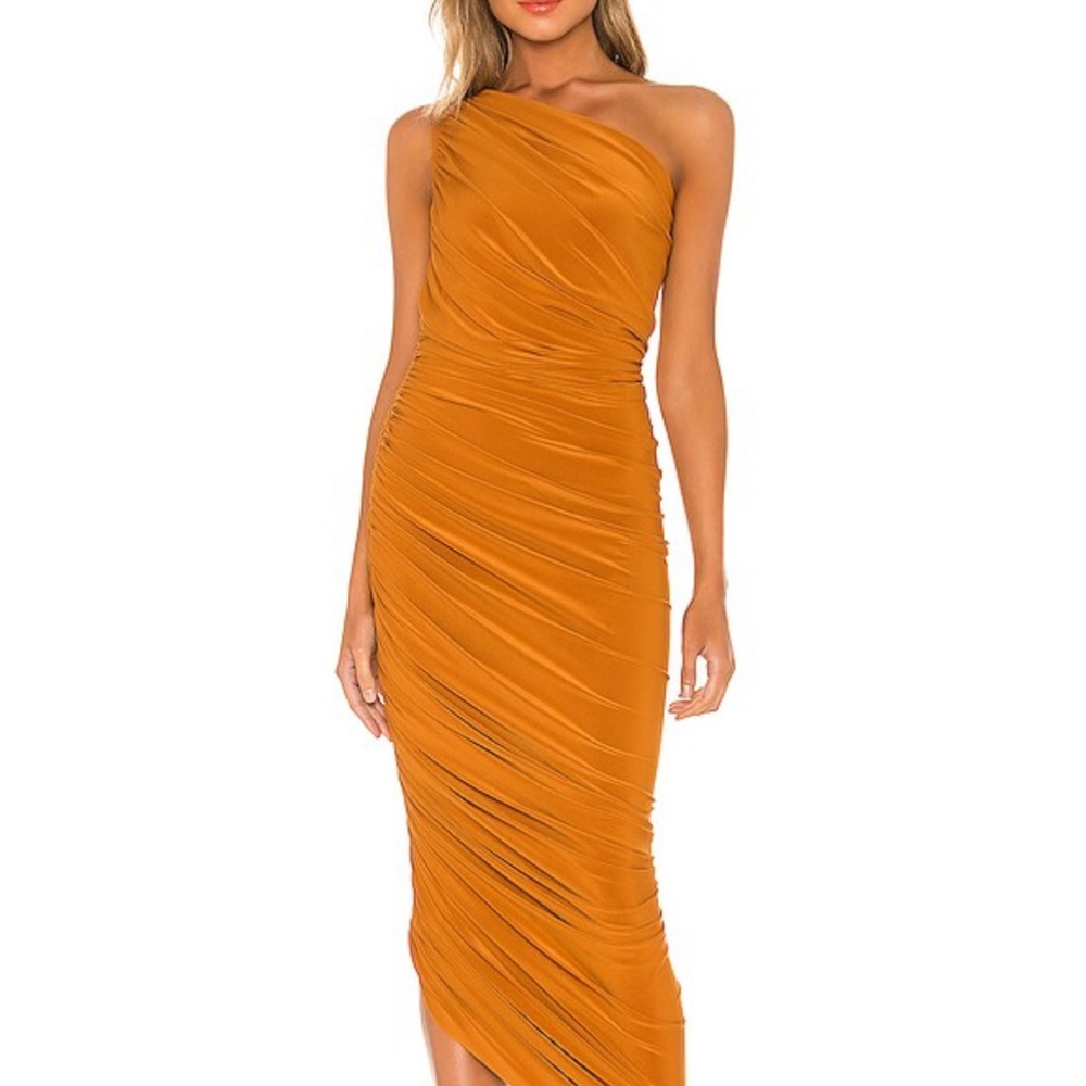 Norma Kamali Diana Gown in Bronze